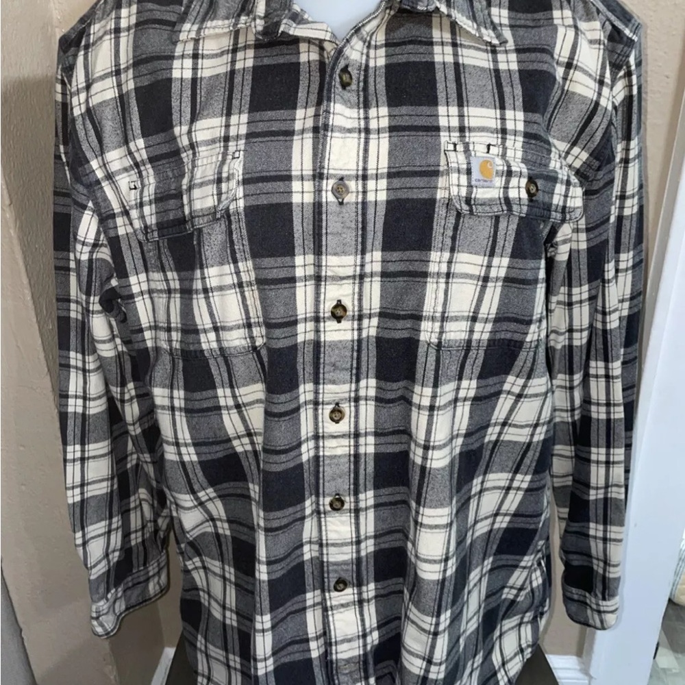 Carhartt Plaid Flannel Men's Shirt 2XL Tall